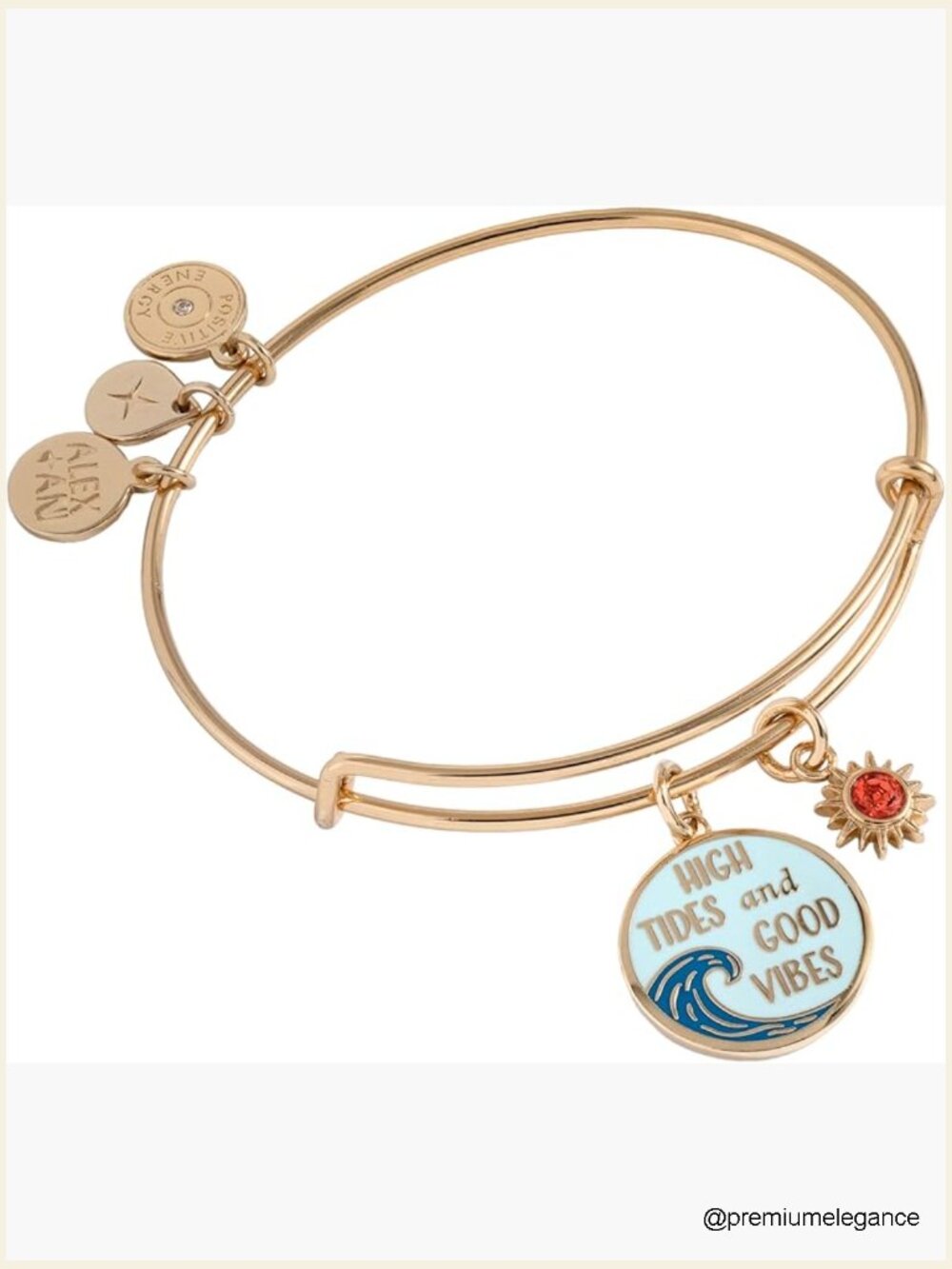 Expandable Textured Goldfish Charm Bangle Bracelet